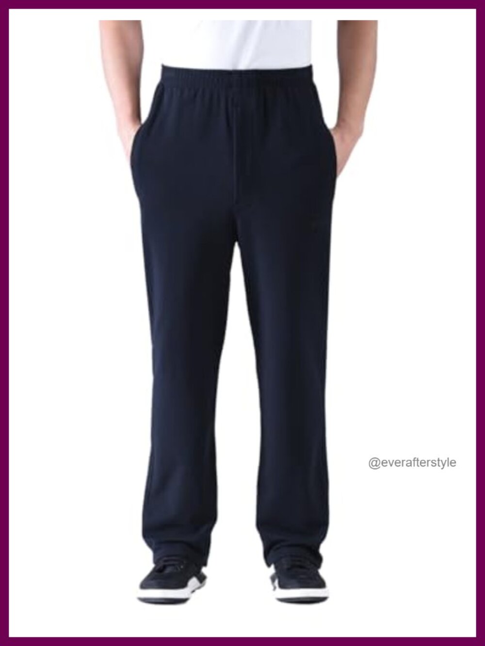 Zoulee Men's Zip Fly Sweatpants Heavyweight Terry Straight Leg